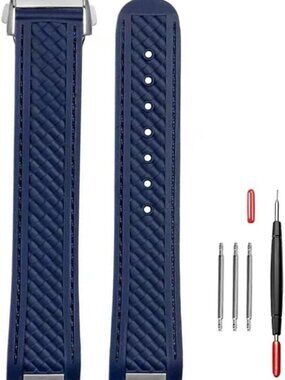 20mm Silicone Rubber Watch Band for Steel Buckle - Unisex Replacement Strap